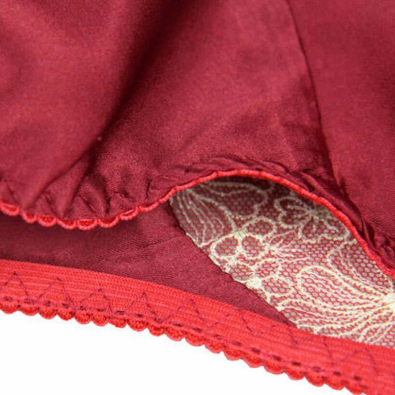 REAL SILK basic women PANTIES high quality Red Lace Sexy ladies lingerie calcinha briefs underwear calzoncillos